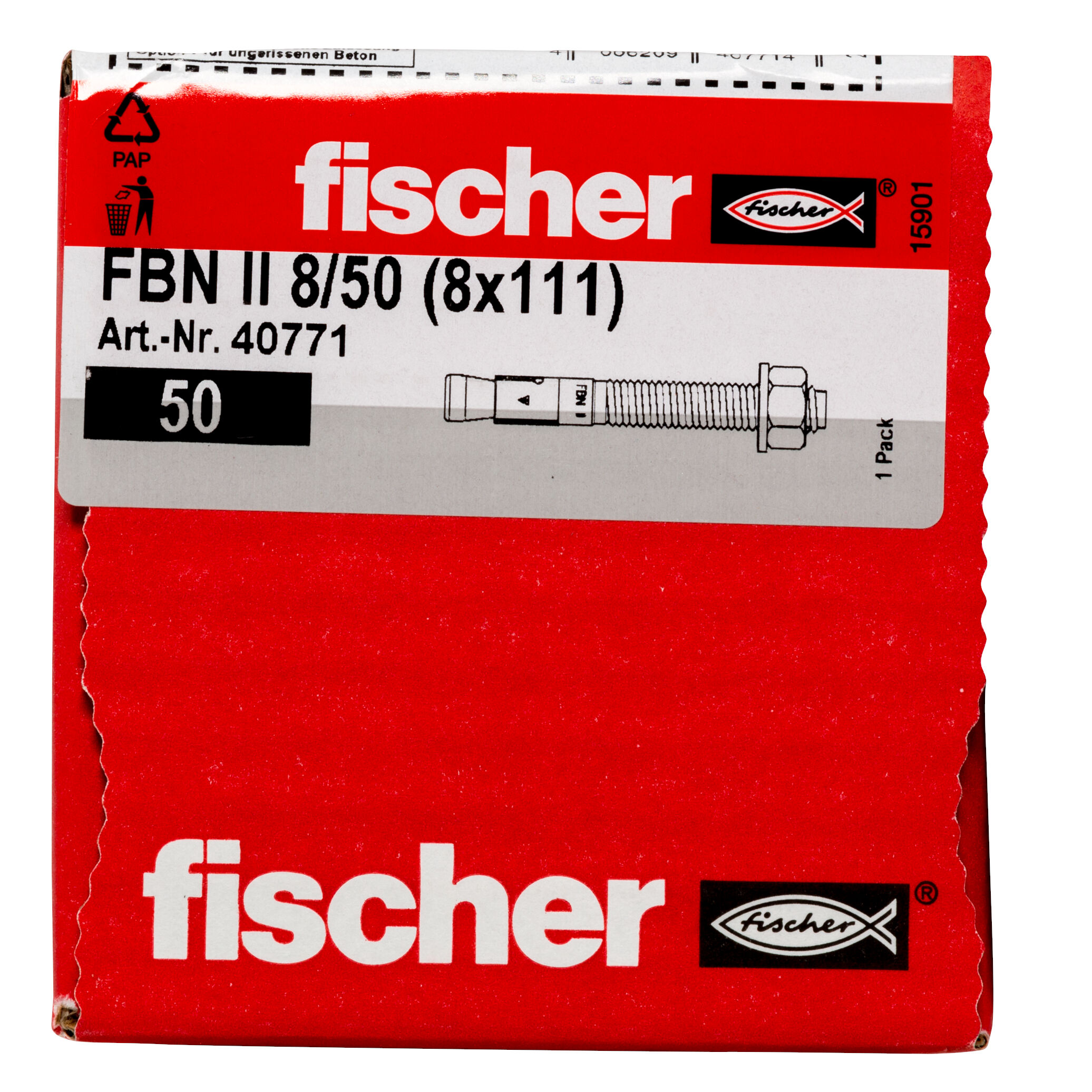 Confezione: "FBN II 8/50 (8X110) Ancorante a battere in acciaio zincato con fascetta espandente"