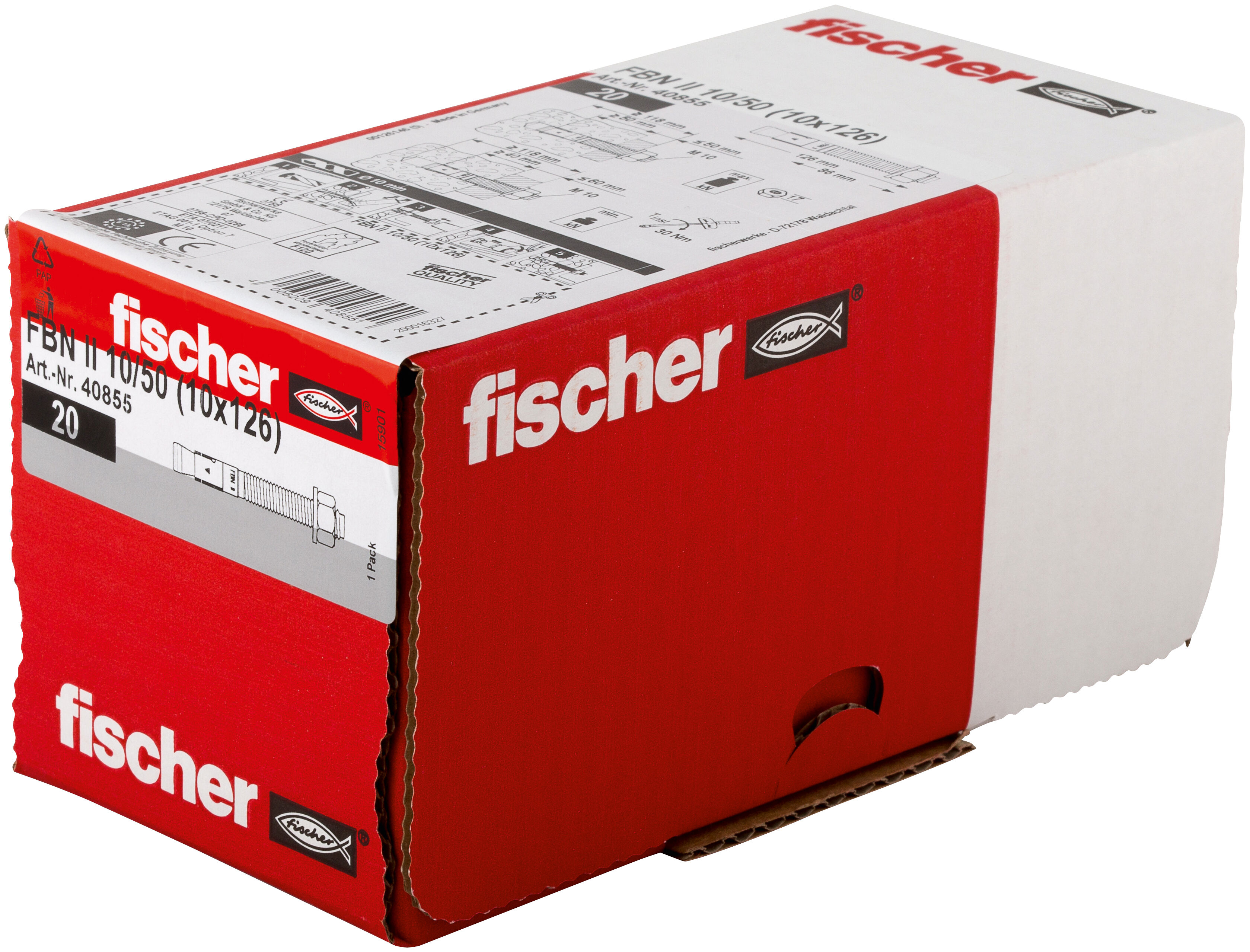 Verpackung: "fischer Bolzenanker FBN II 10/50"