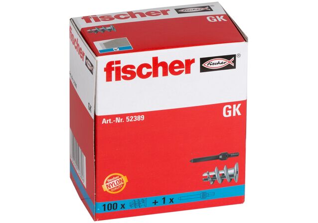 Verpackung: "fischer Gipskartondübel GK"