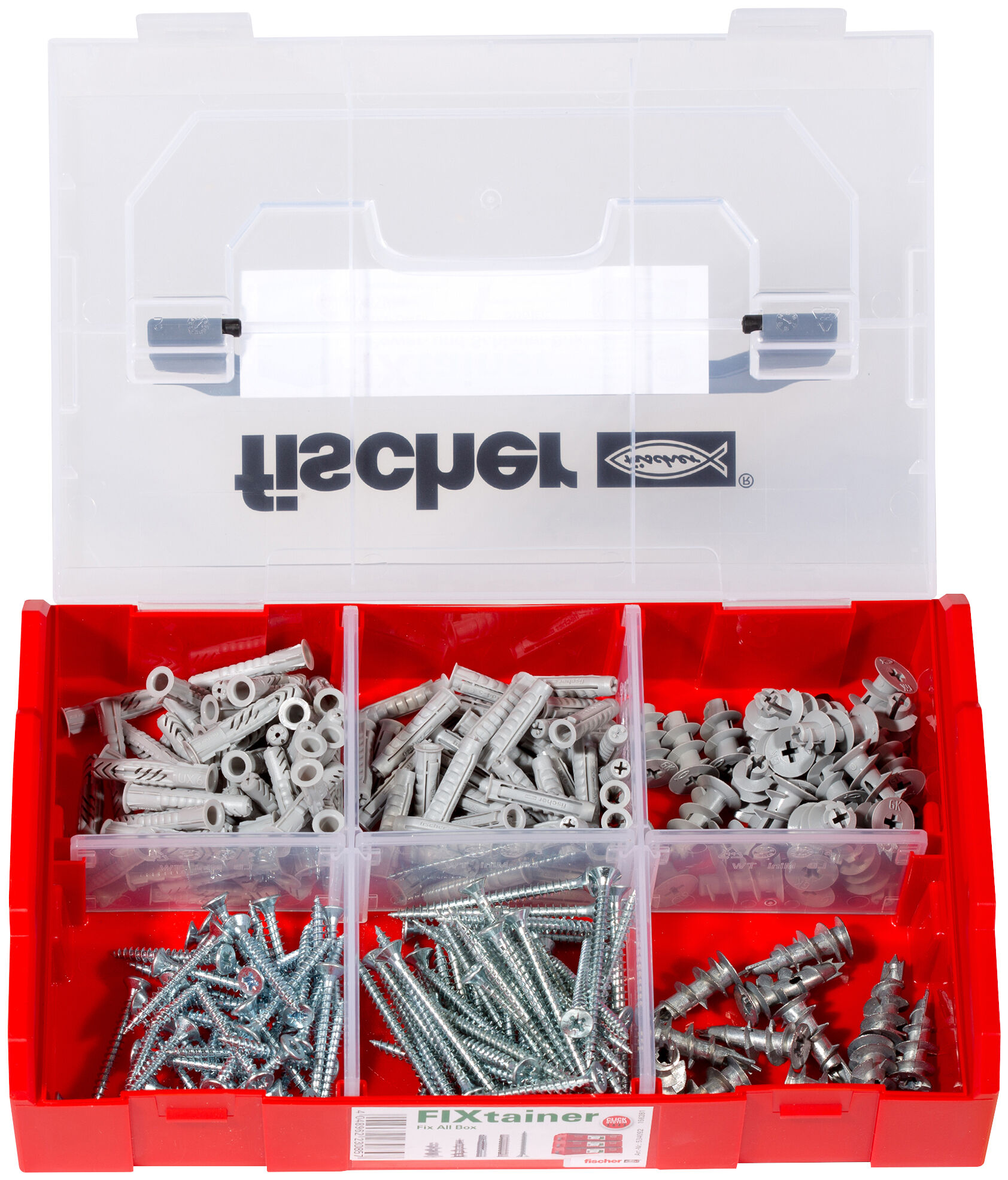 Product Picture: "fischer FixTainer - UX, SX, GK 및 스크류"