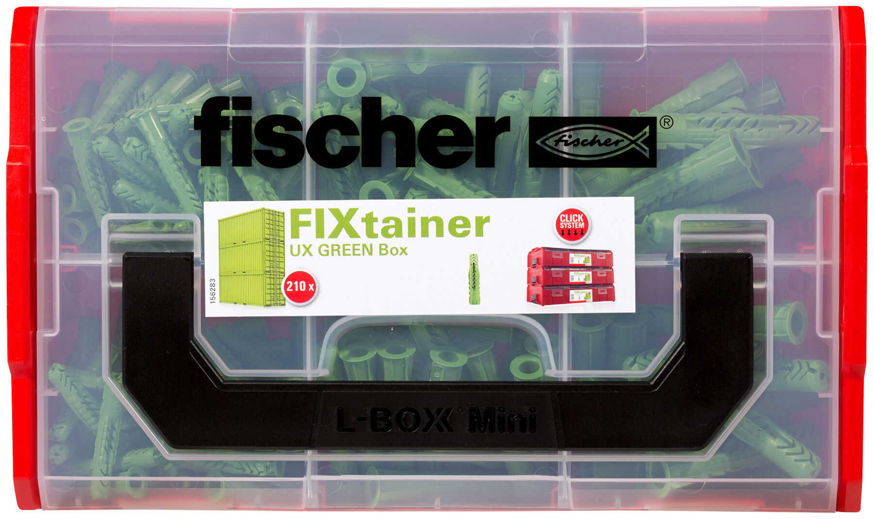 Packaging: "fischer FixTainer - UX Green"