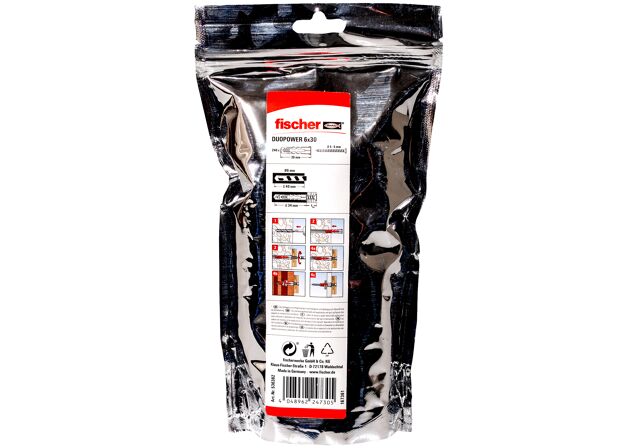 Packaging: "fischer DuoPower 6 Big Pack"