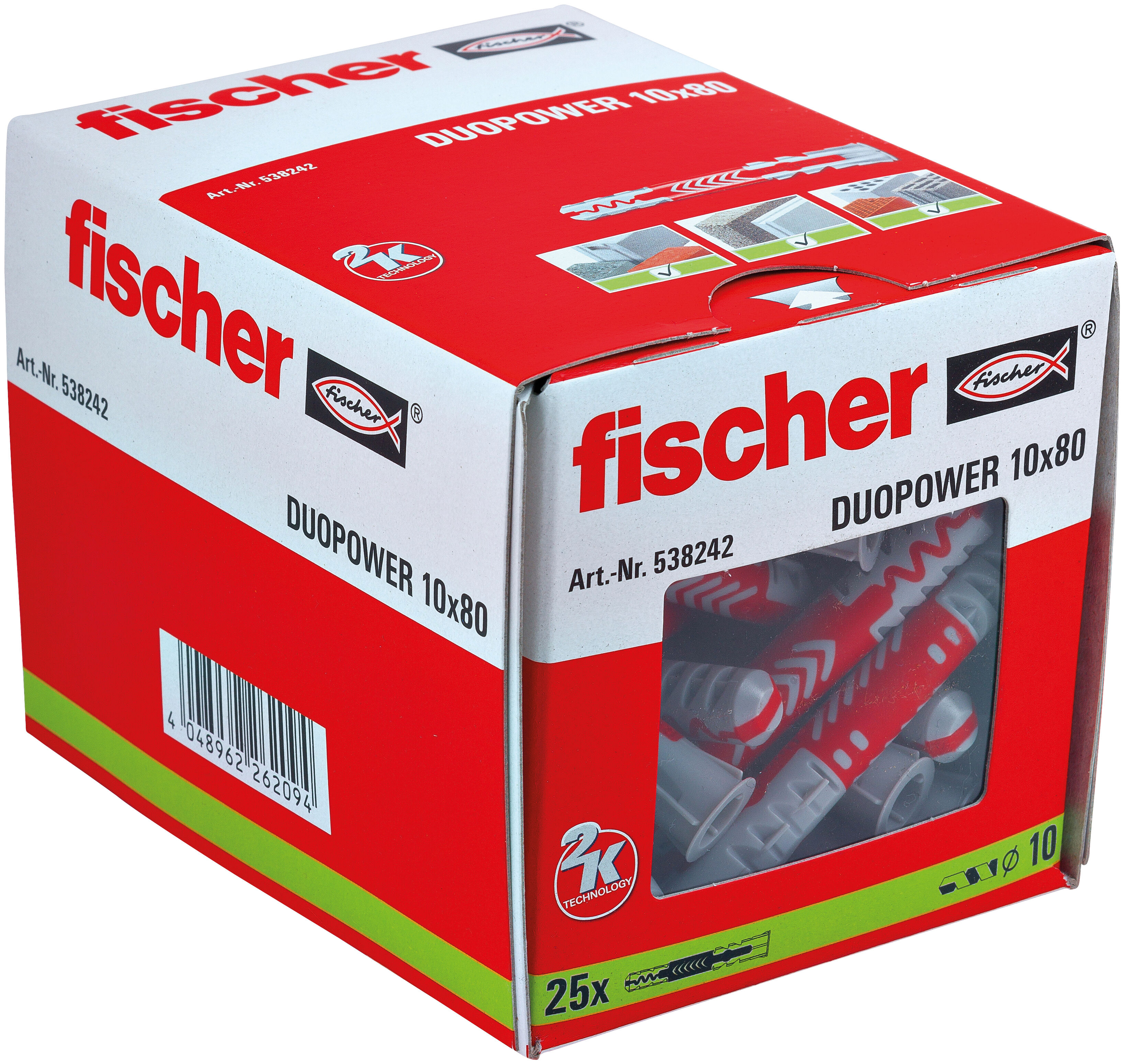 Packaging: "fischer DuoPower 10 x 80"