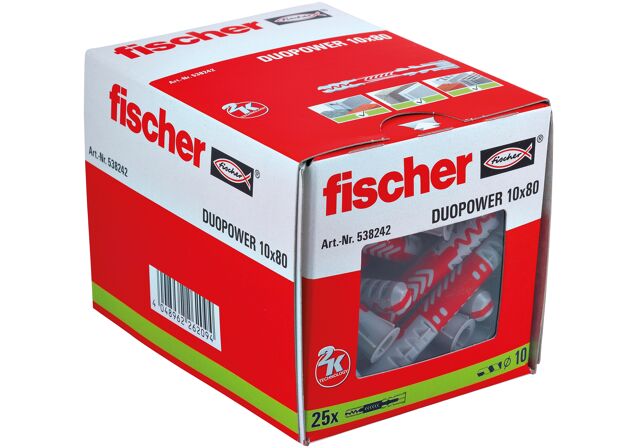 Packaging: "fischer DuoPower 10 x 80"