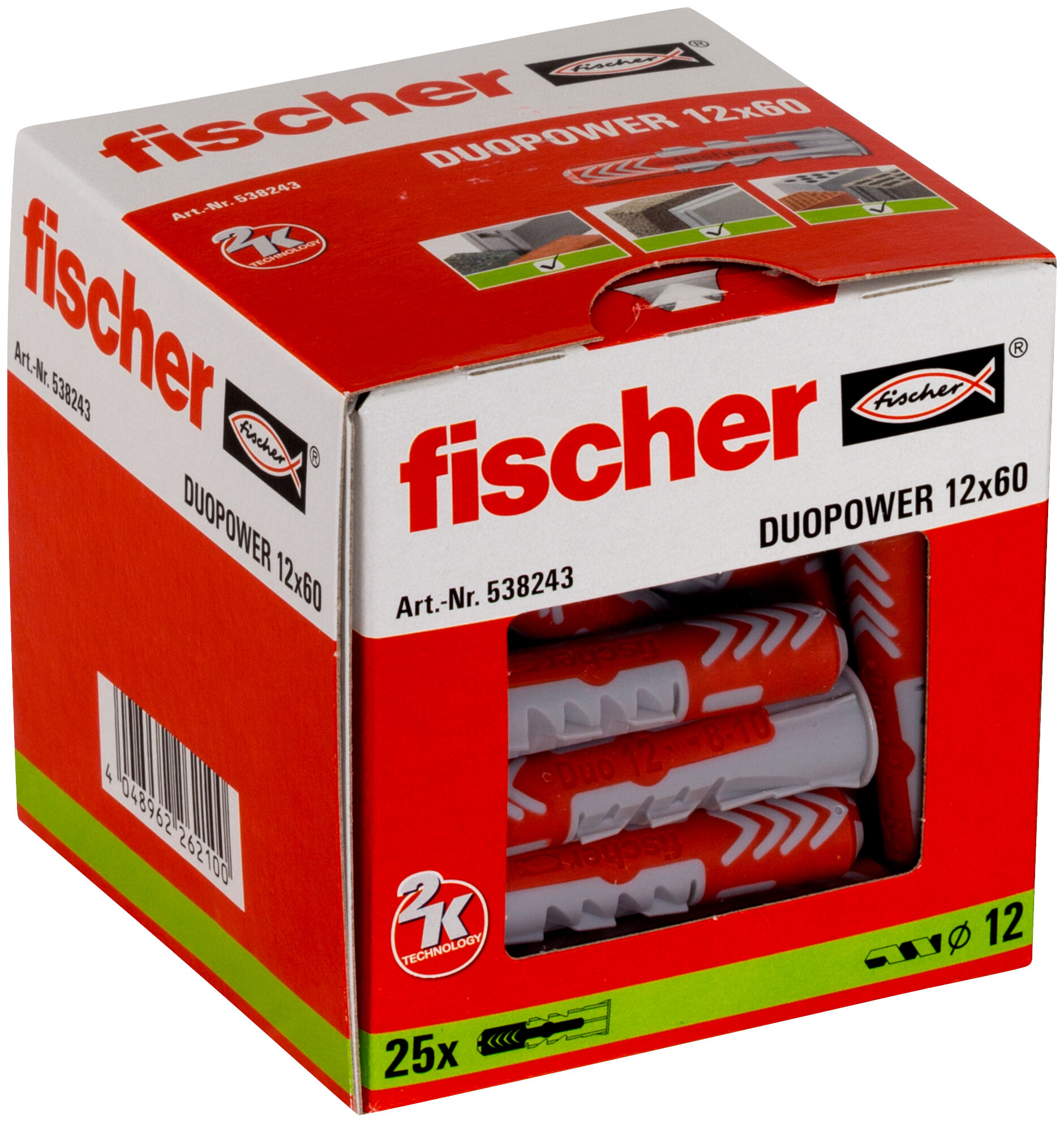 Packaging: "fischer DuoPower 12 x 60"