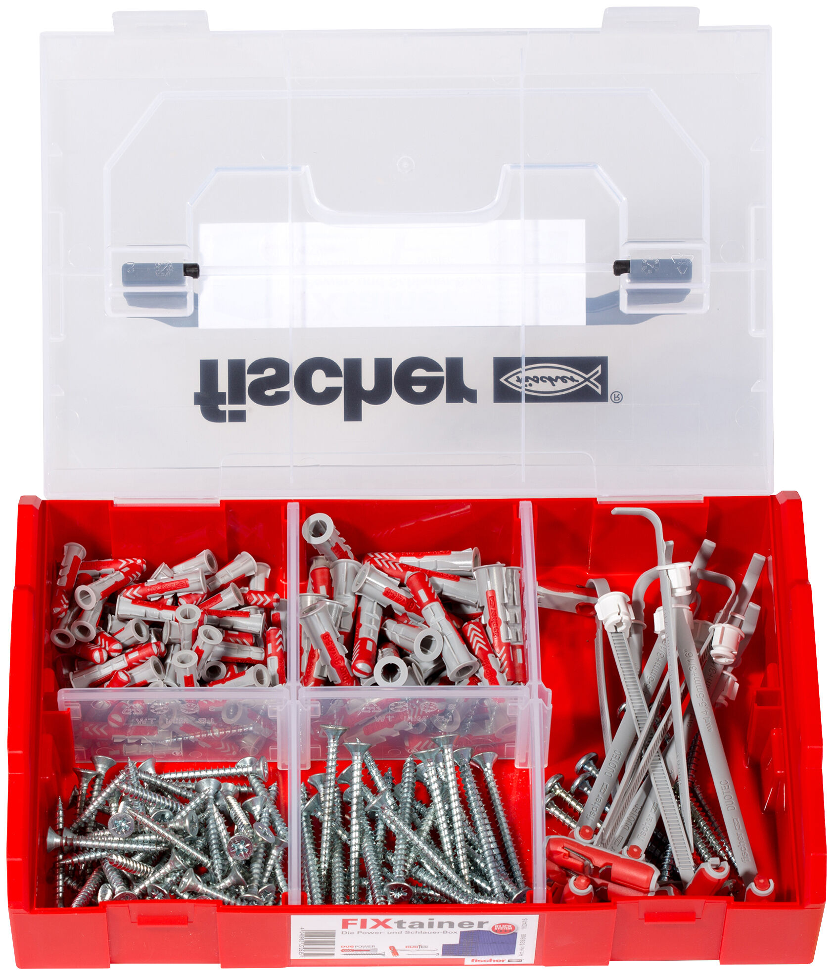 Product Picture: "fischer FixTainer - DuoPower/DuoTec + screws (200)"