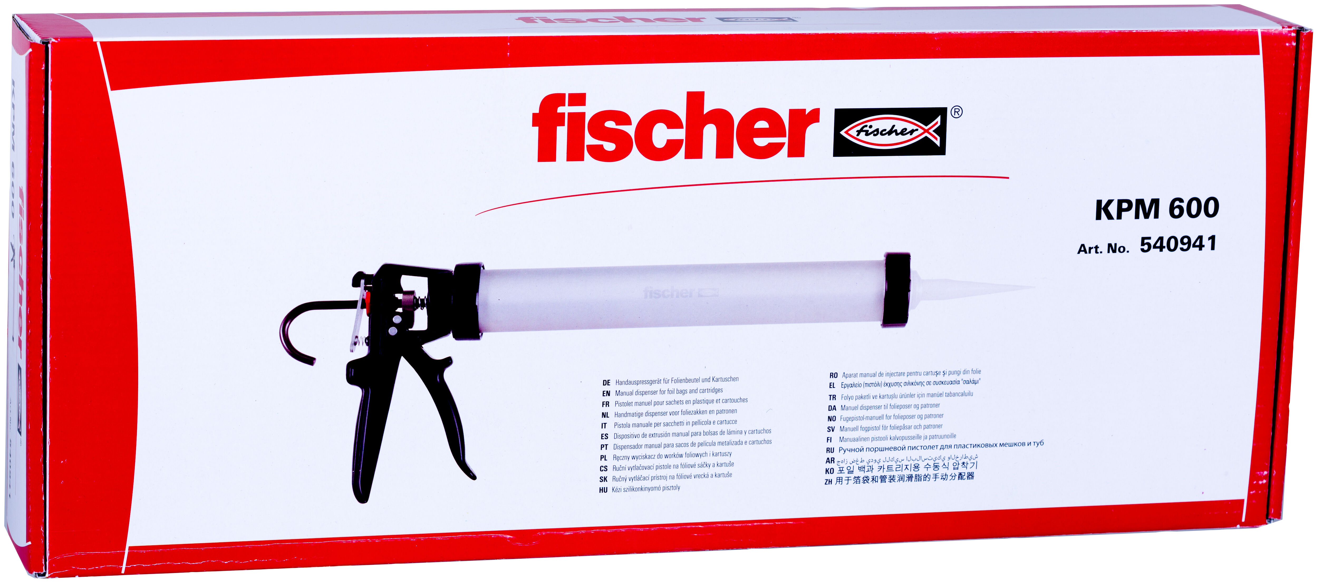 Packaging: "fischer Film bag gun KPM 600"