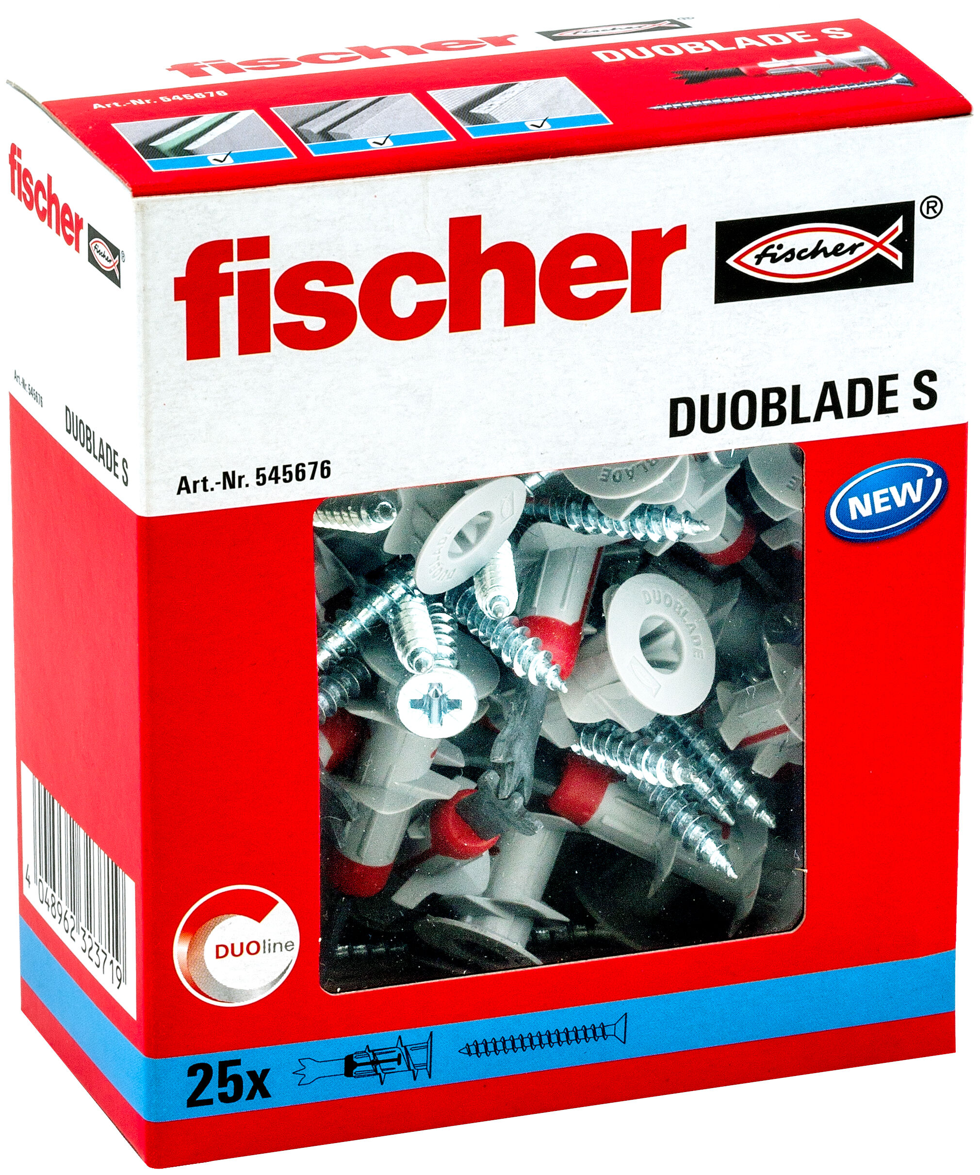 Packaging: "fischer Plasterboard fixing DuoBlade S with screw"
