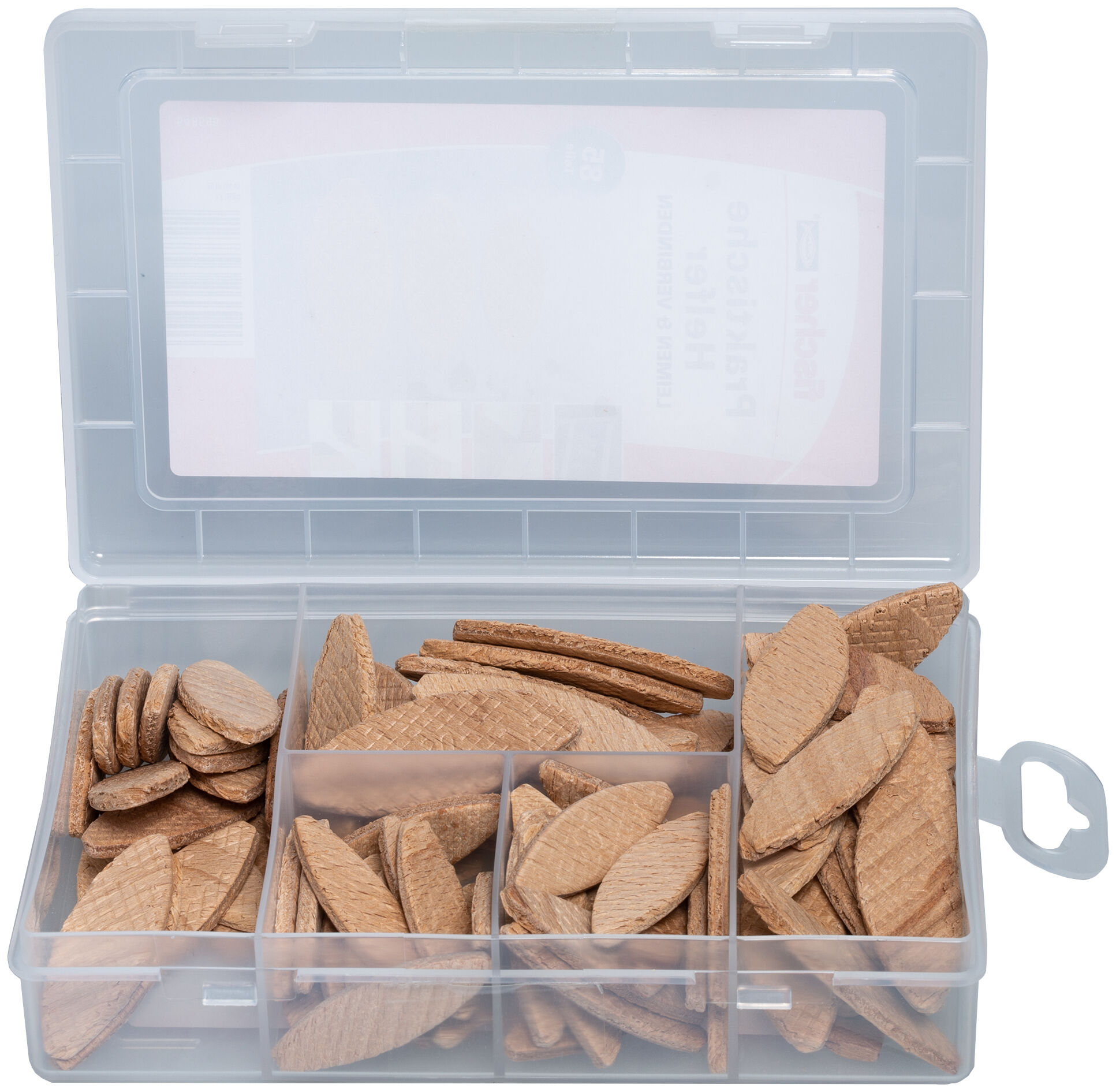 Produktbild: "fischer Praktische Helfer Leimen & Verbinden mit Flachdübeln (85 Teile)"