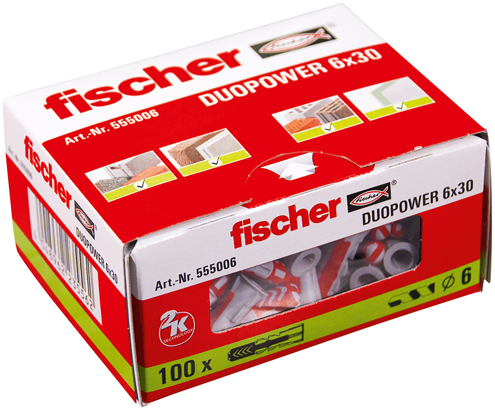 Packaging: "fischer DuoPower 6 x 30"
