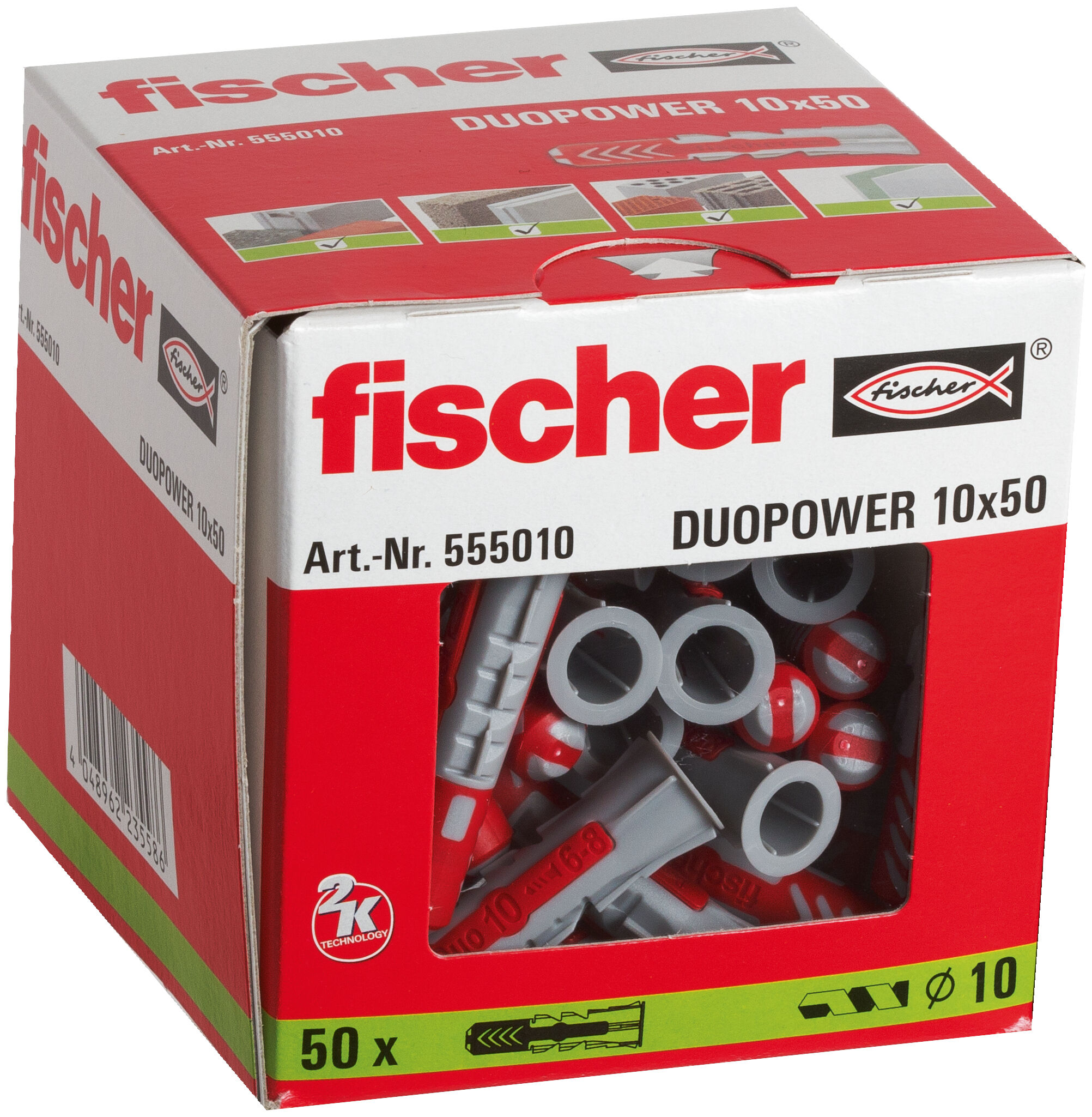 Packaging: "fischer DuoPower 10 x 50"