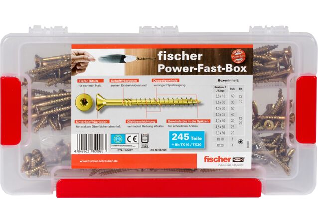 Produktbild: "fischer PowerFast FPF Sortimentsbox gvz (245 Teile)"