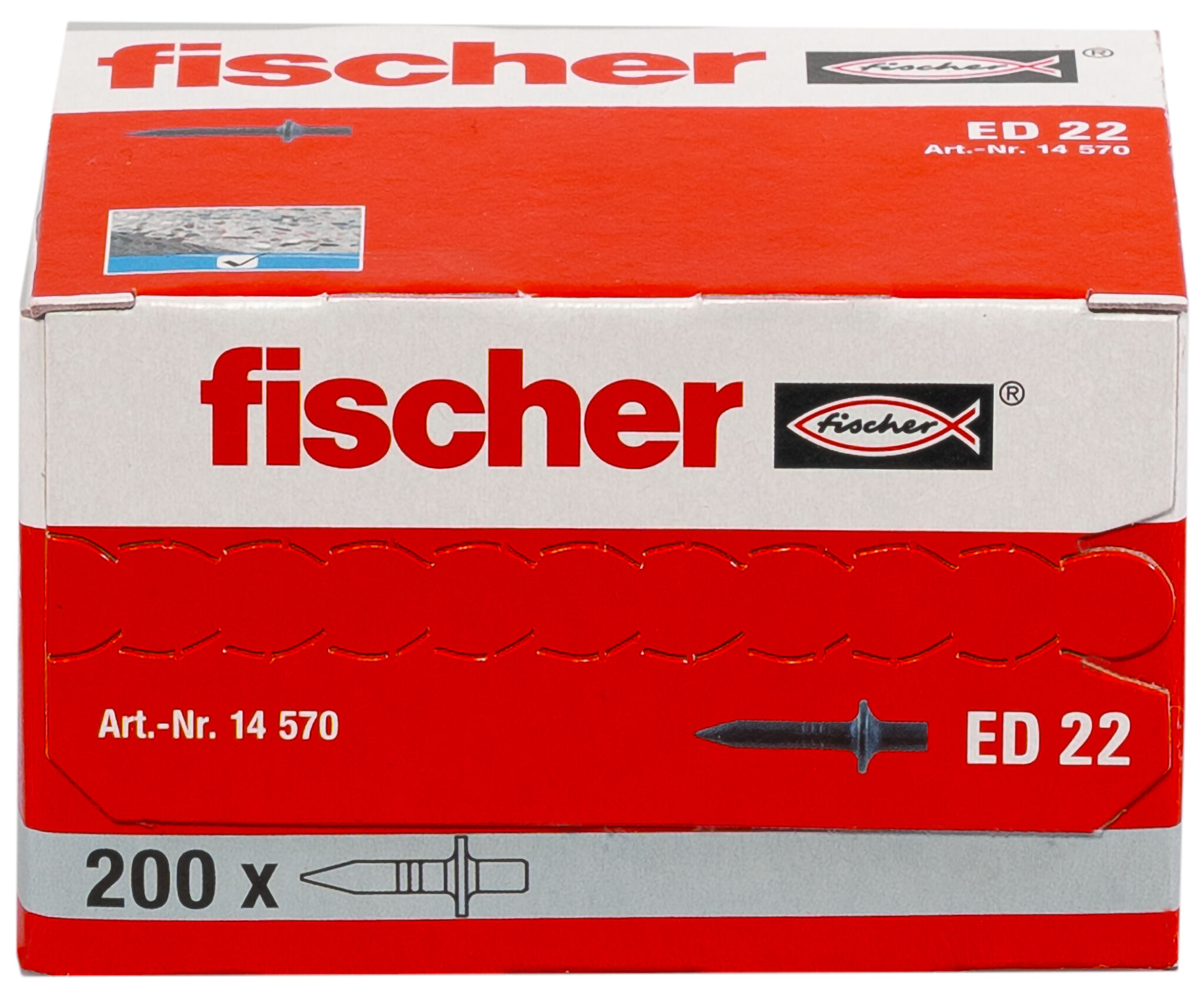 Packaging: "fischer Inslagnagel ED 22"