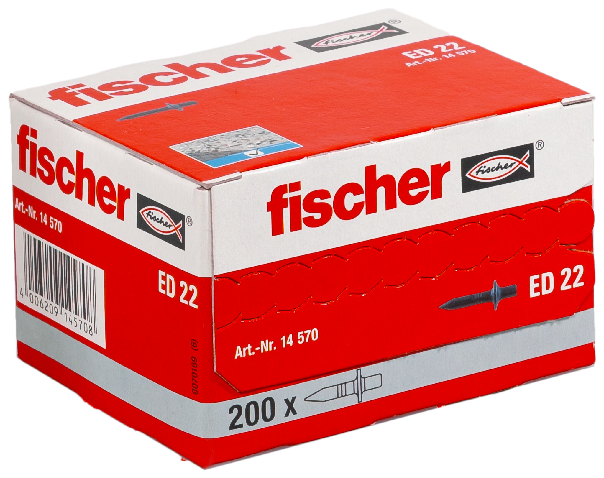 Packaging: "fischer Inslagnagel ED 22"