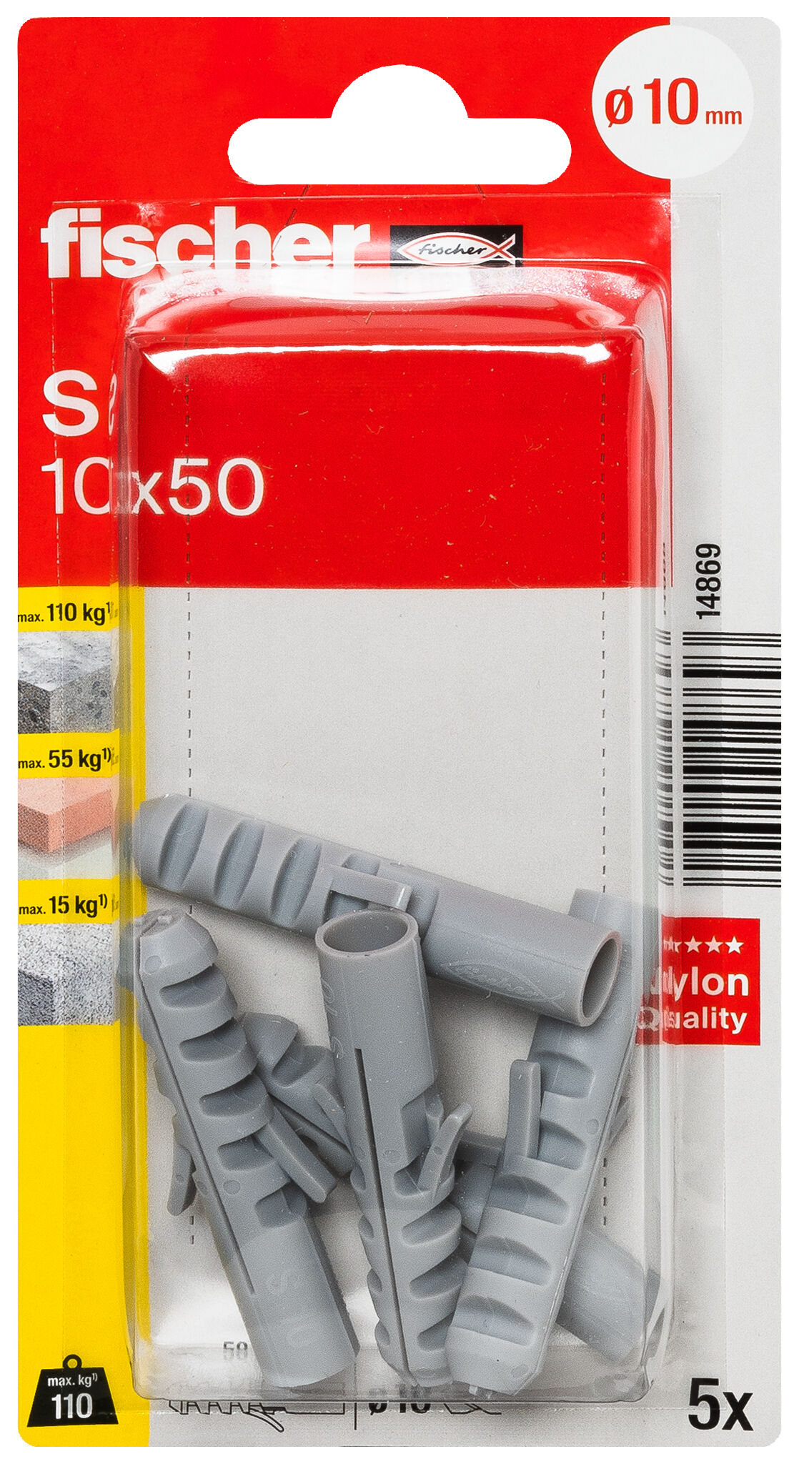 Packaging: "fischer Expansion plug S 10"