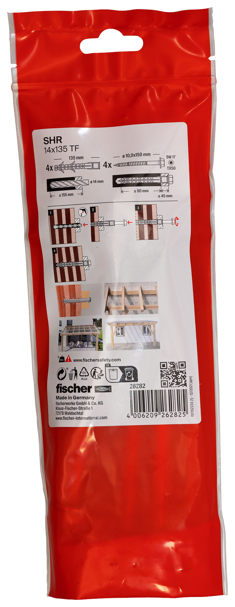 Packaging: "fischer frame fixing SHR 14x135 SS/4B"