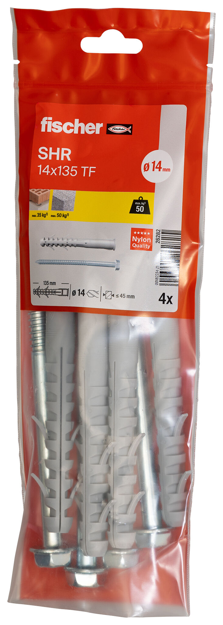 Packaging: "fischer frame fixing SHR 14x135 SS/4B"