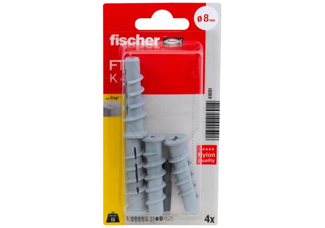 Packaging: "fischer Turbo aircrete anchor FTP K 4 K SB-card"