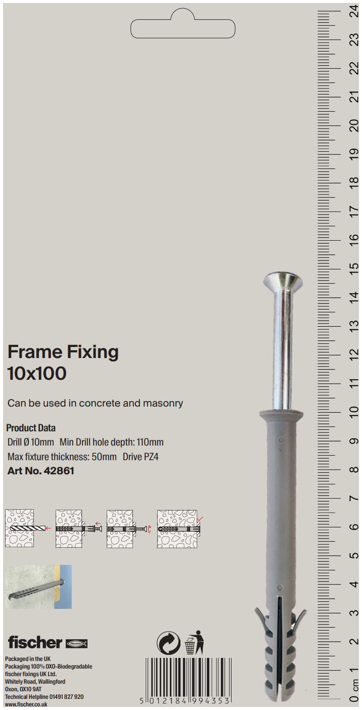 Packaging: "Frame Fixings 10x100"