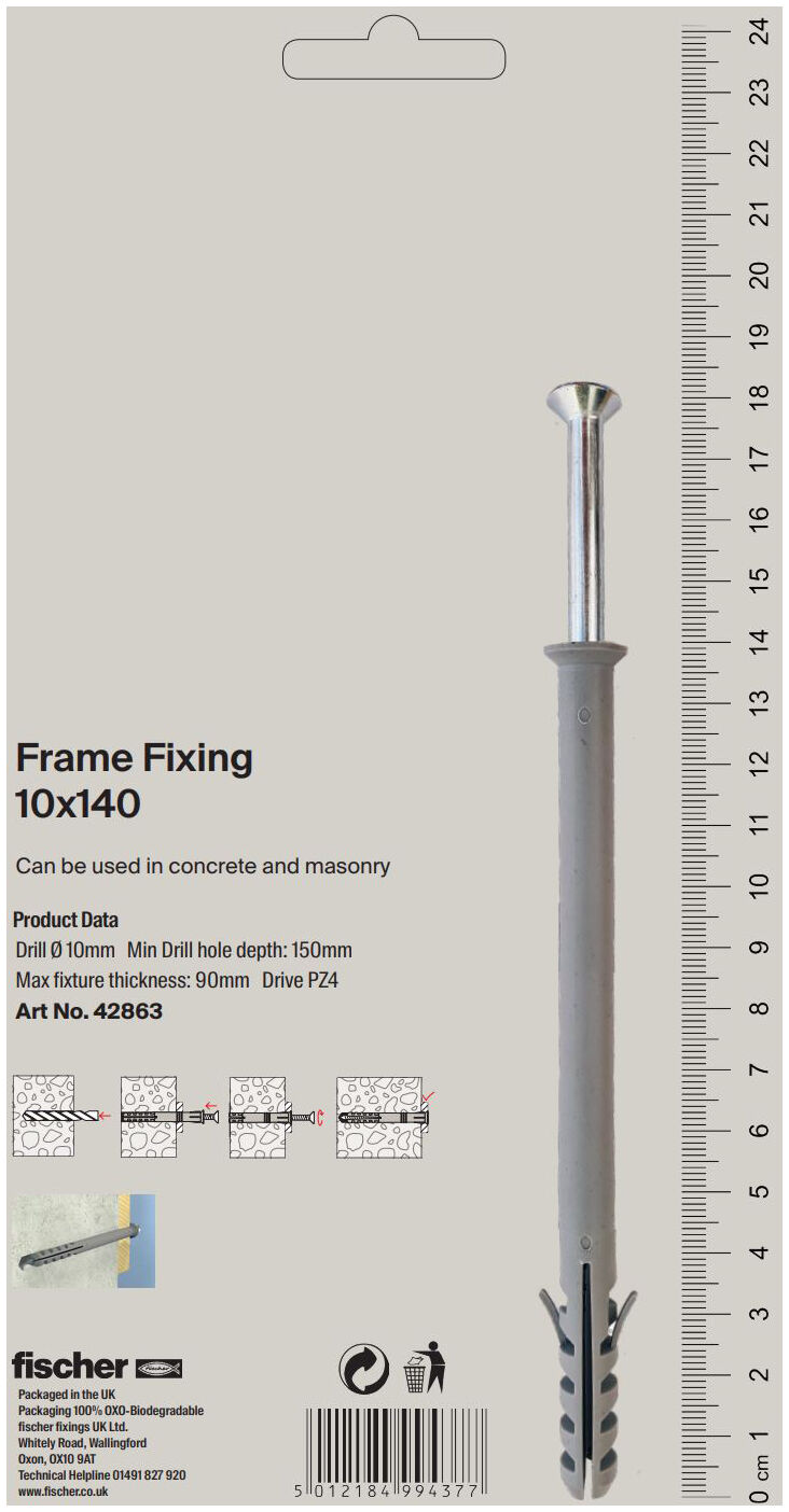 Packaging: "Frame Fixings 10x140"