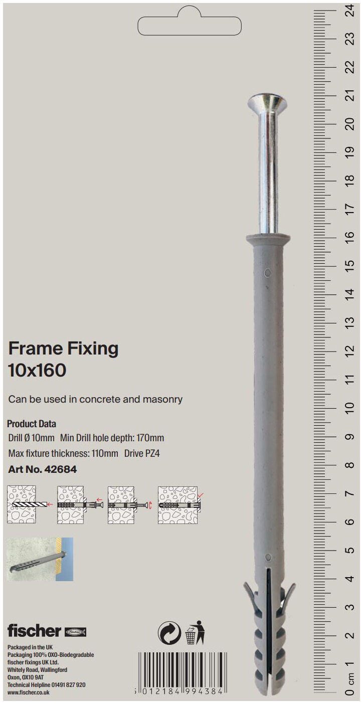Packaging: "Frame Fixings 10x160"