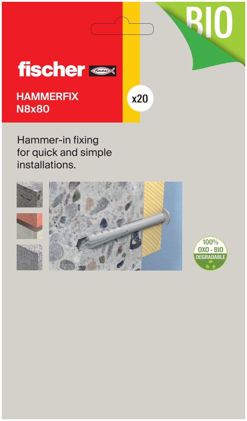 Packaging: "fischer Hammerfix N 8 x 80/40"