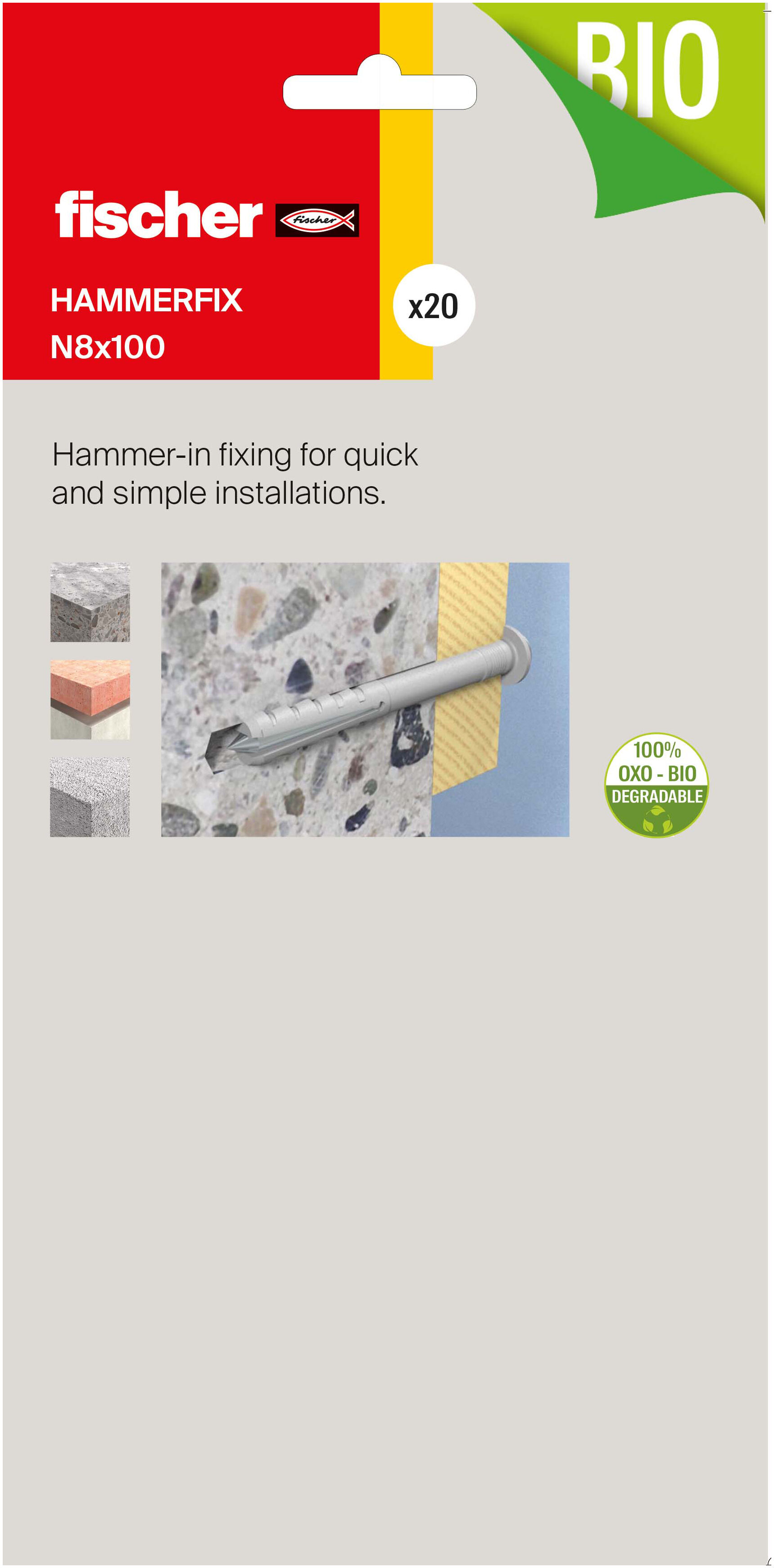 Packaging: "fischer Hammerfix N 8 x 100/60"