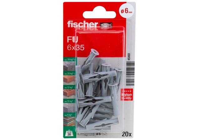 Packaging: "fischer Cheville universelle FU 6 x 35"