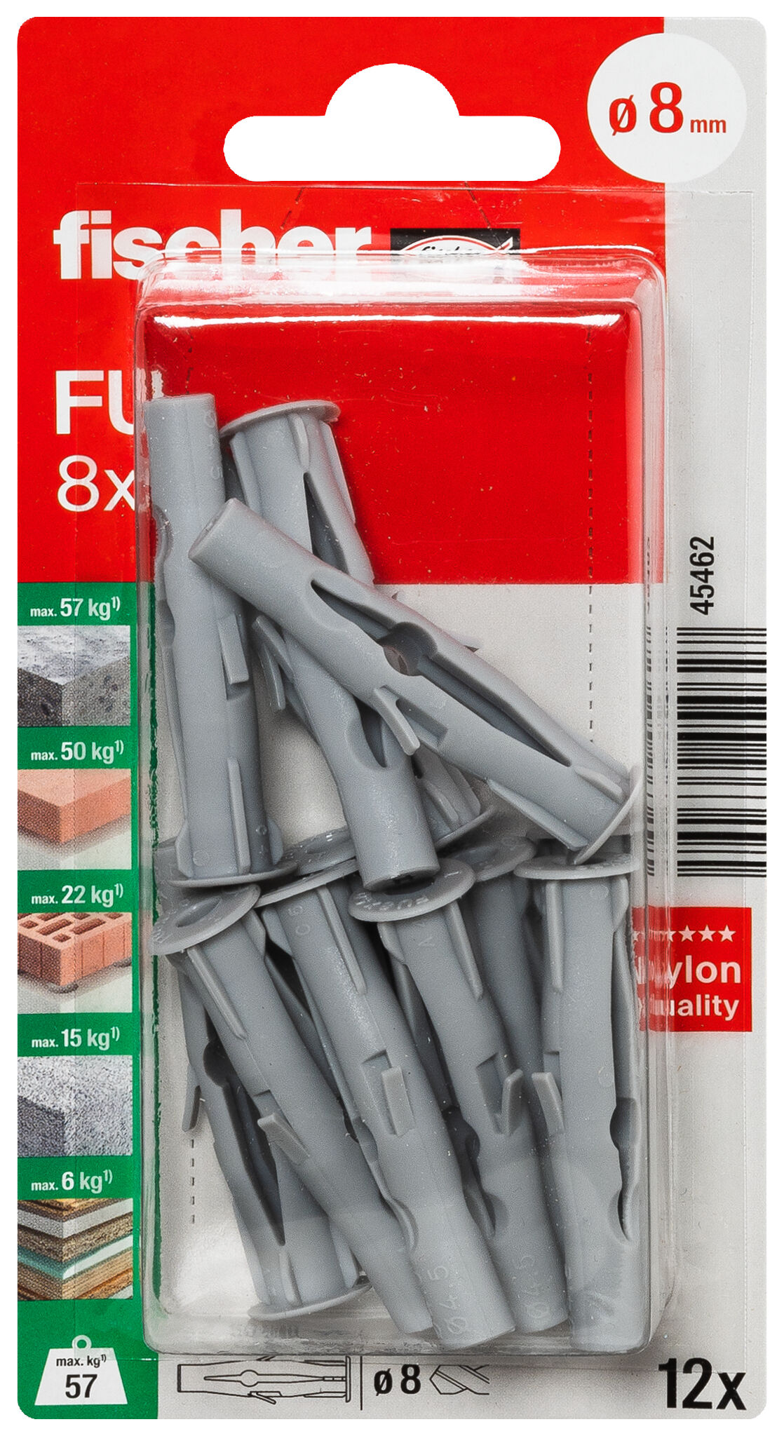 Packaging: "fischer Universal plug FU 8 x 50"