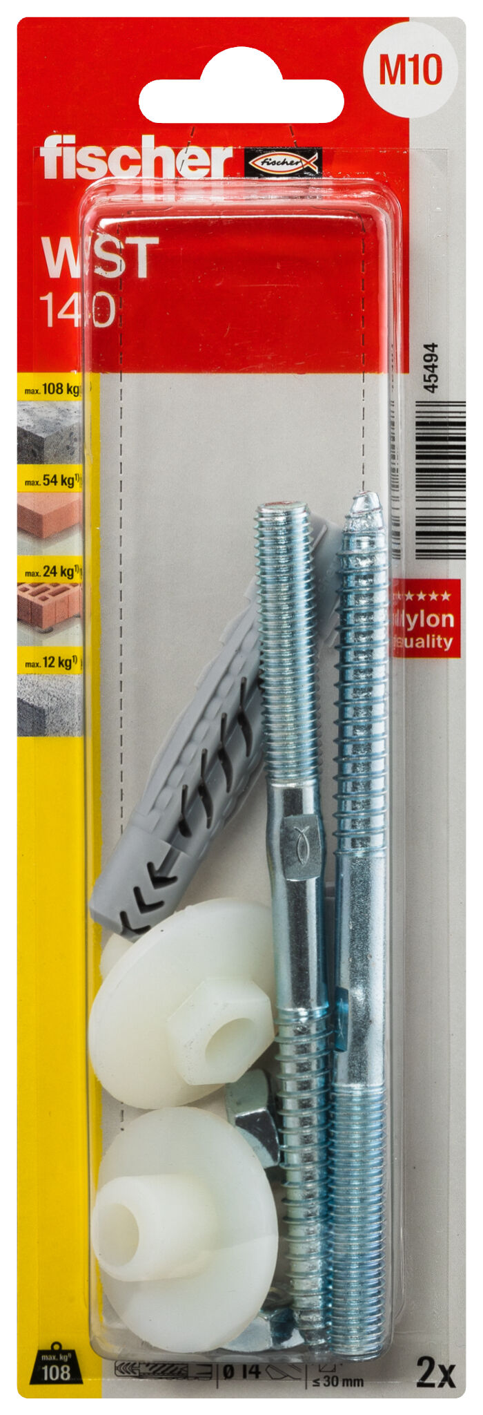 Packaging: &quot;fischer Wash basin fixing WST 140&quot;