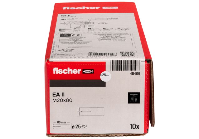 Verpackung: "fischer Einschlaganker EA II M20"