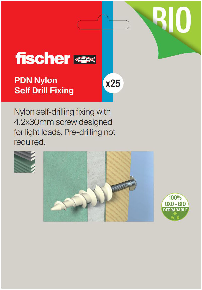 Packaging: "PDN Self Drill Nylon Fixing"