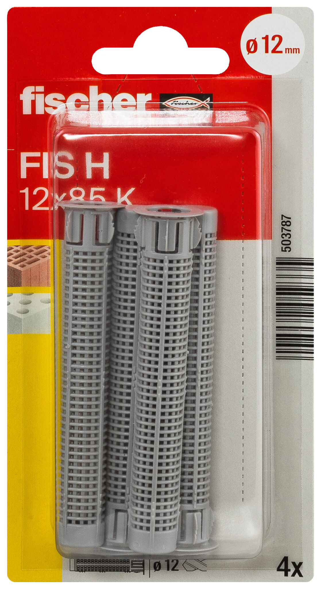 Packaging: "fischer Injection anchor sleeve FIS H 12 x 85 K plastic SB-card"