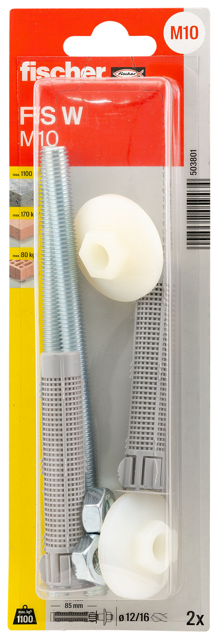 Packaging: "fischer Sanitary fixing set for injection systems FIS W M10"