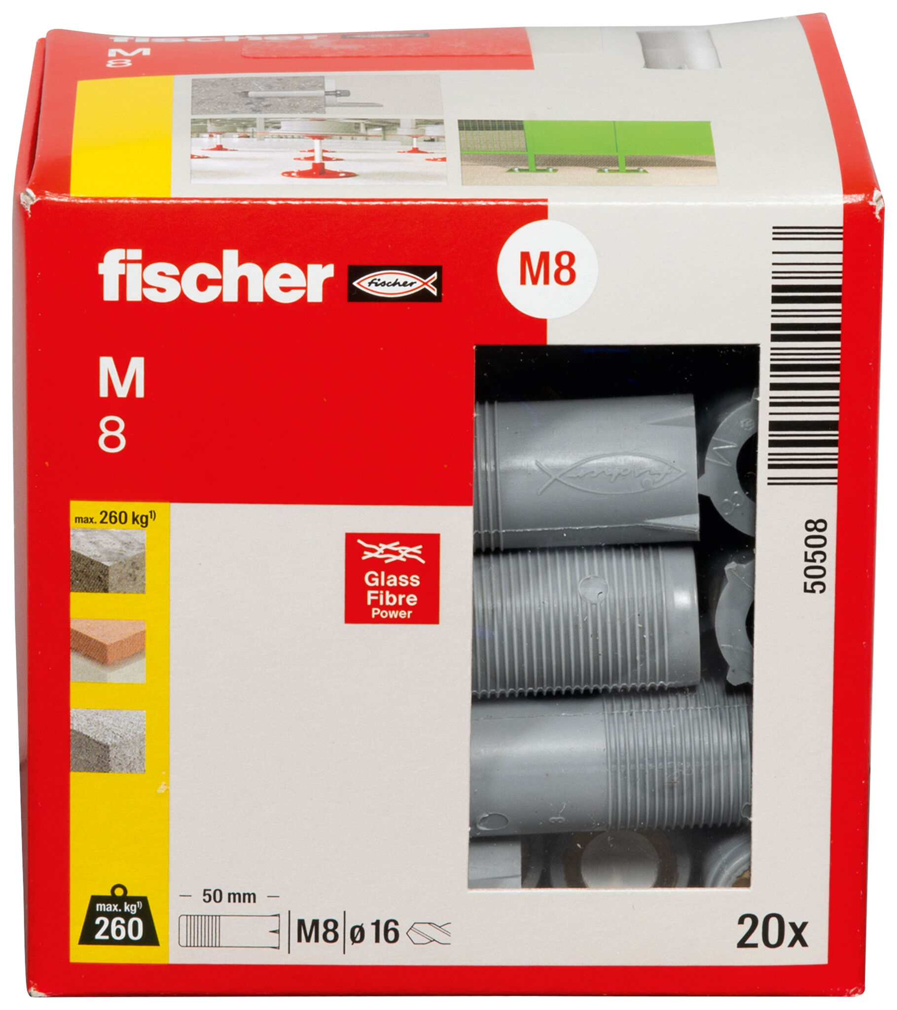 Packaging: "fischer anchor M 8"