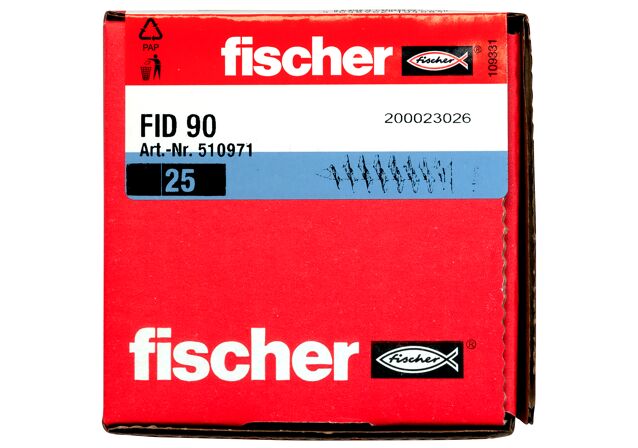 Packaging: "Fijación autoperforante en material aislante fischer FID 90"