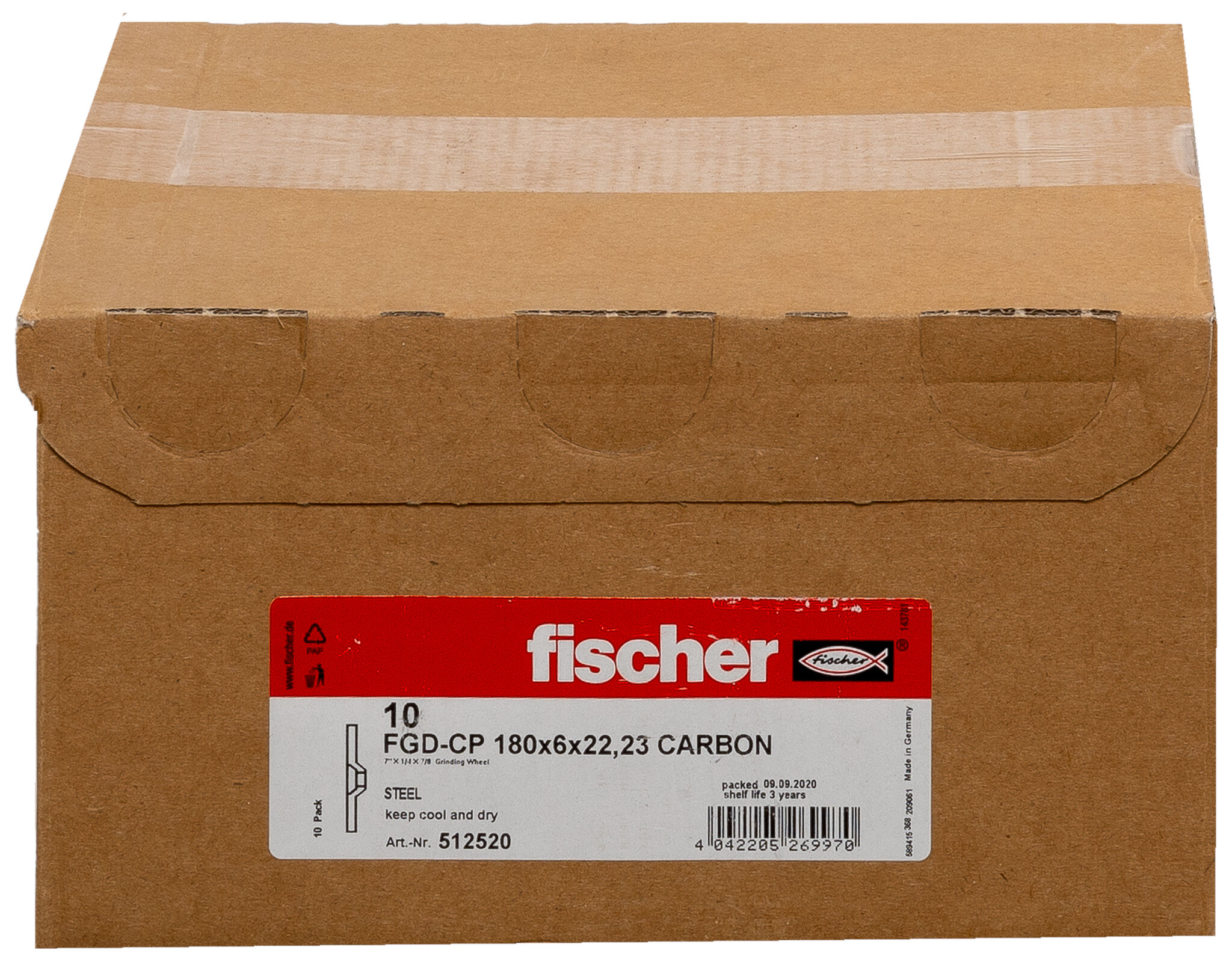 Confezione: "disco abrasivo FGD-CP 180 x 6,0 x 22,23 CARBON"