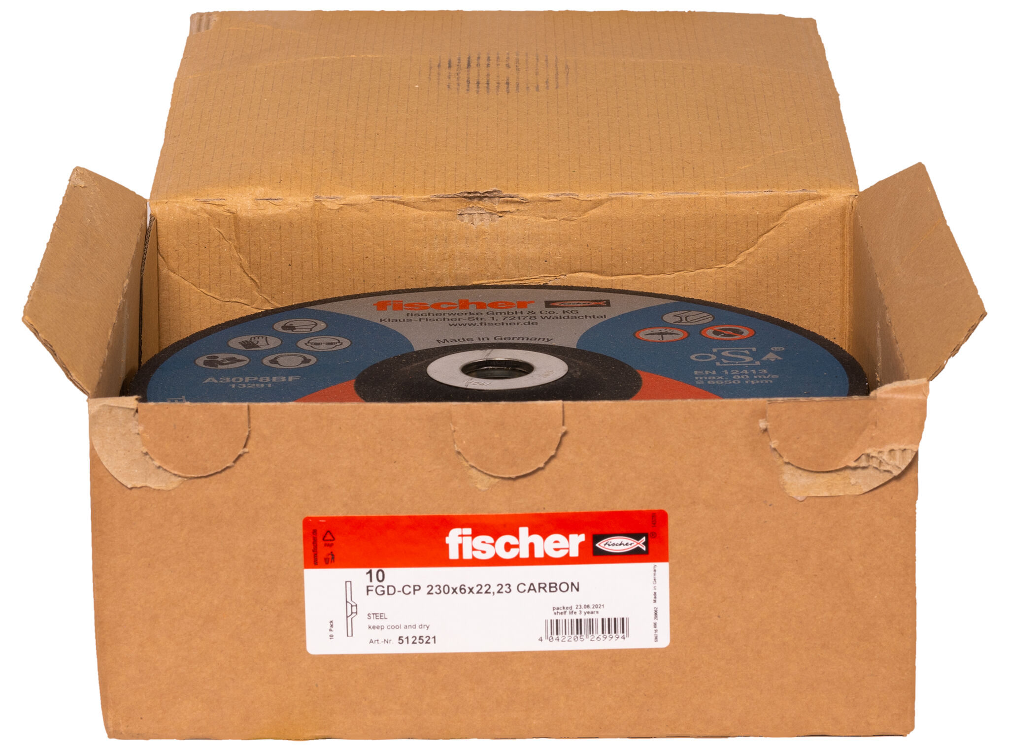 Packaging: "fischer brúsny kotúč FGD-CP 230 x 6,0 x 22,23 CARBON"