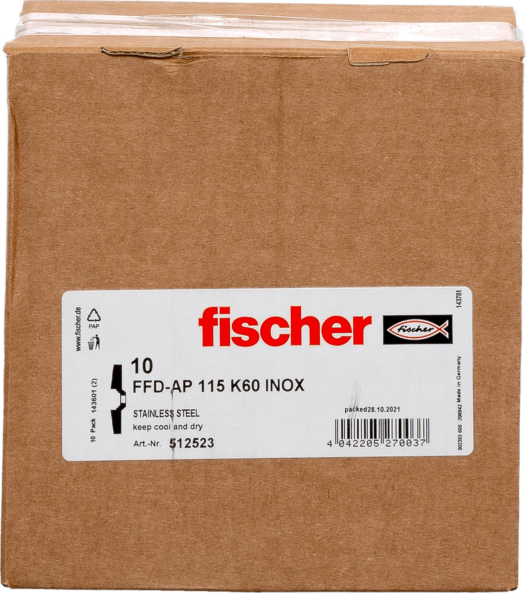 Balení: "Brusný lamelový talíř fischer FFD-AP 115 K60 INOX"