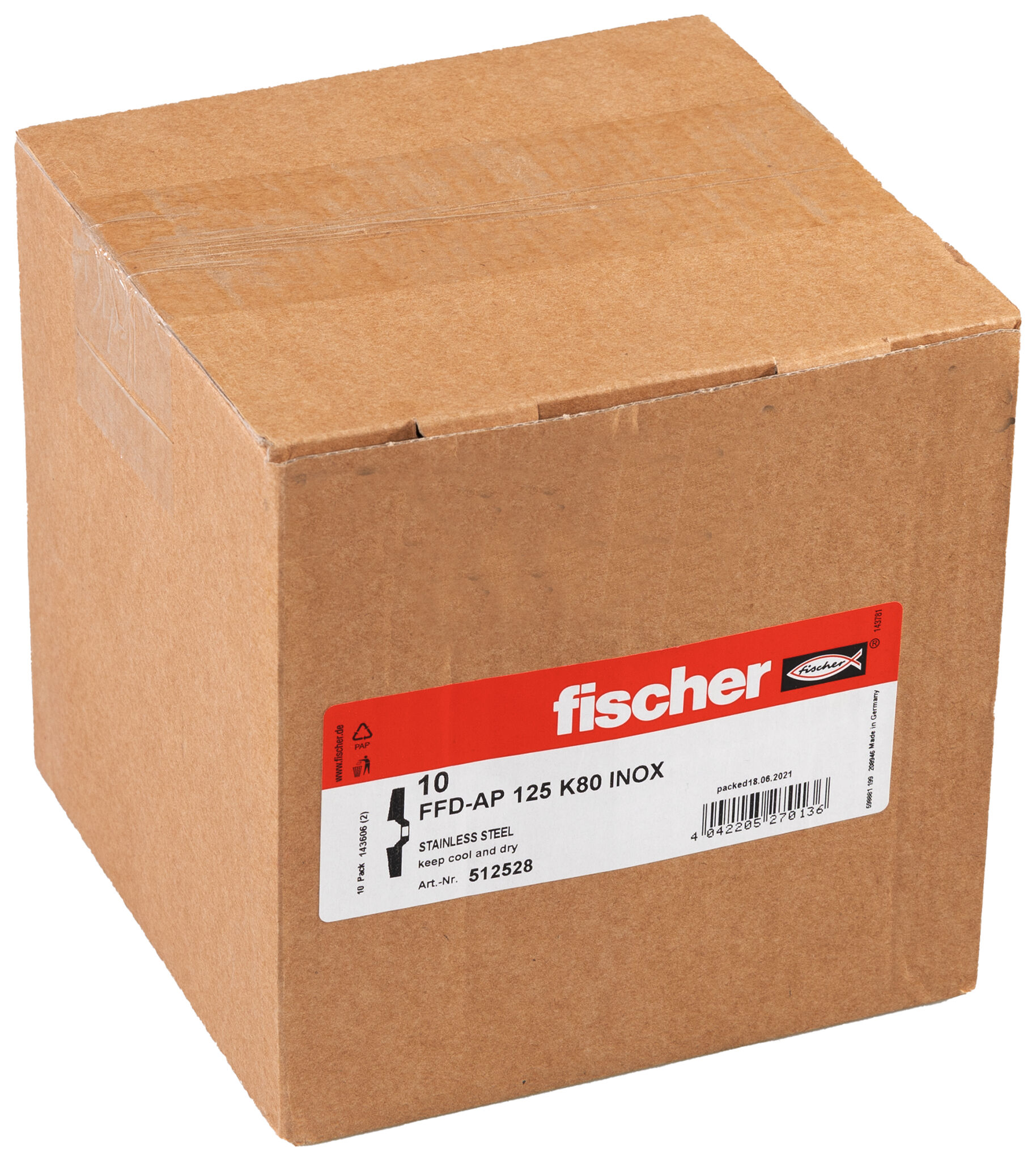 Balení: "Brusný lamelový talíř fischer FFD-AP 125 K80 INOX"