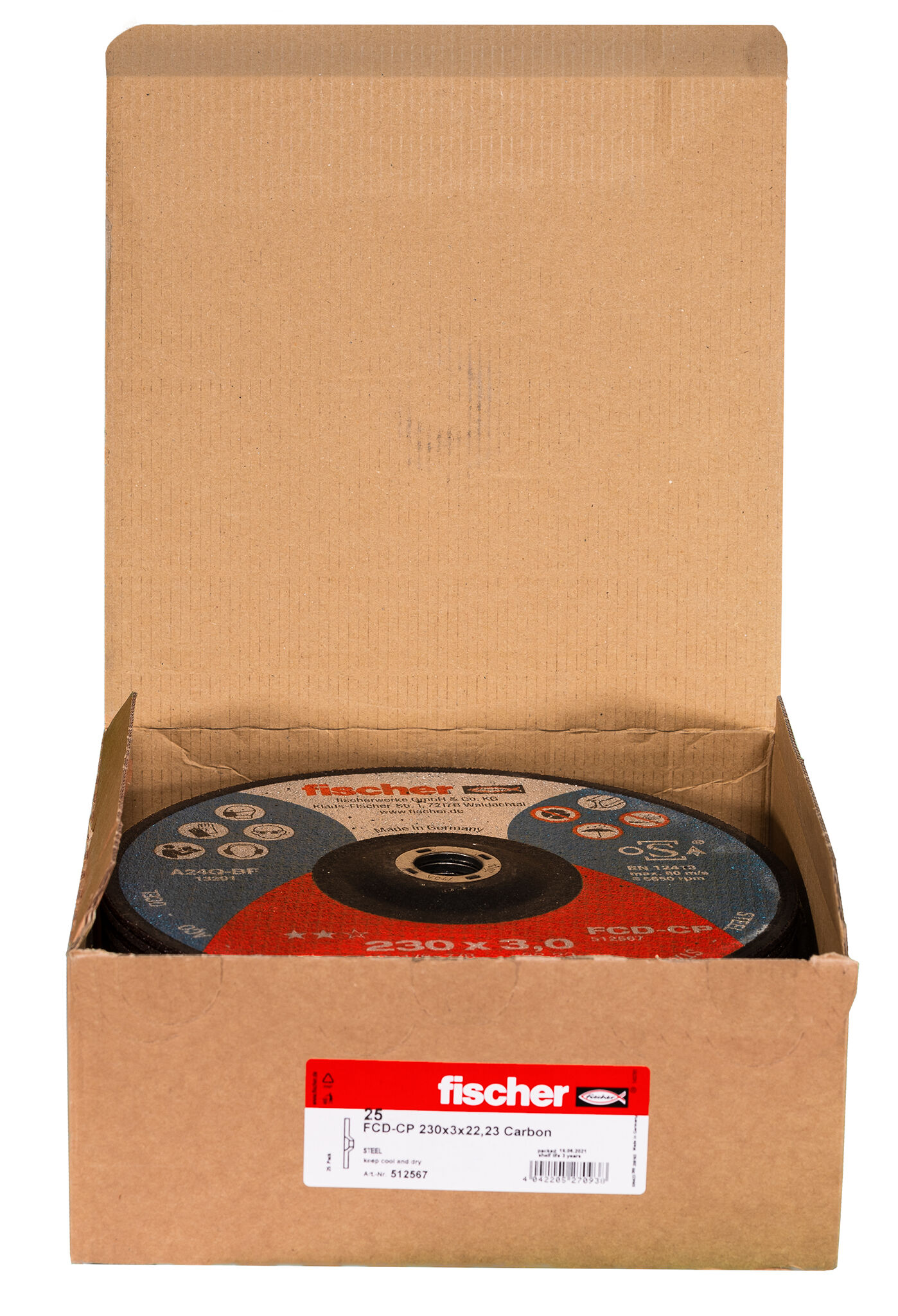 Balení: "Řezný kotouč fischer FCD-CP 230x3x22,23 CARBON"