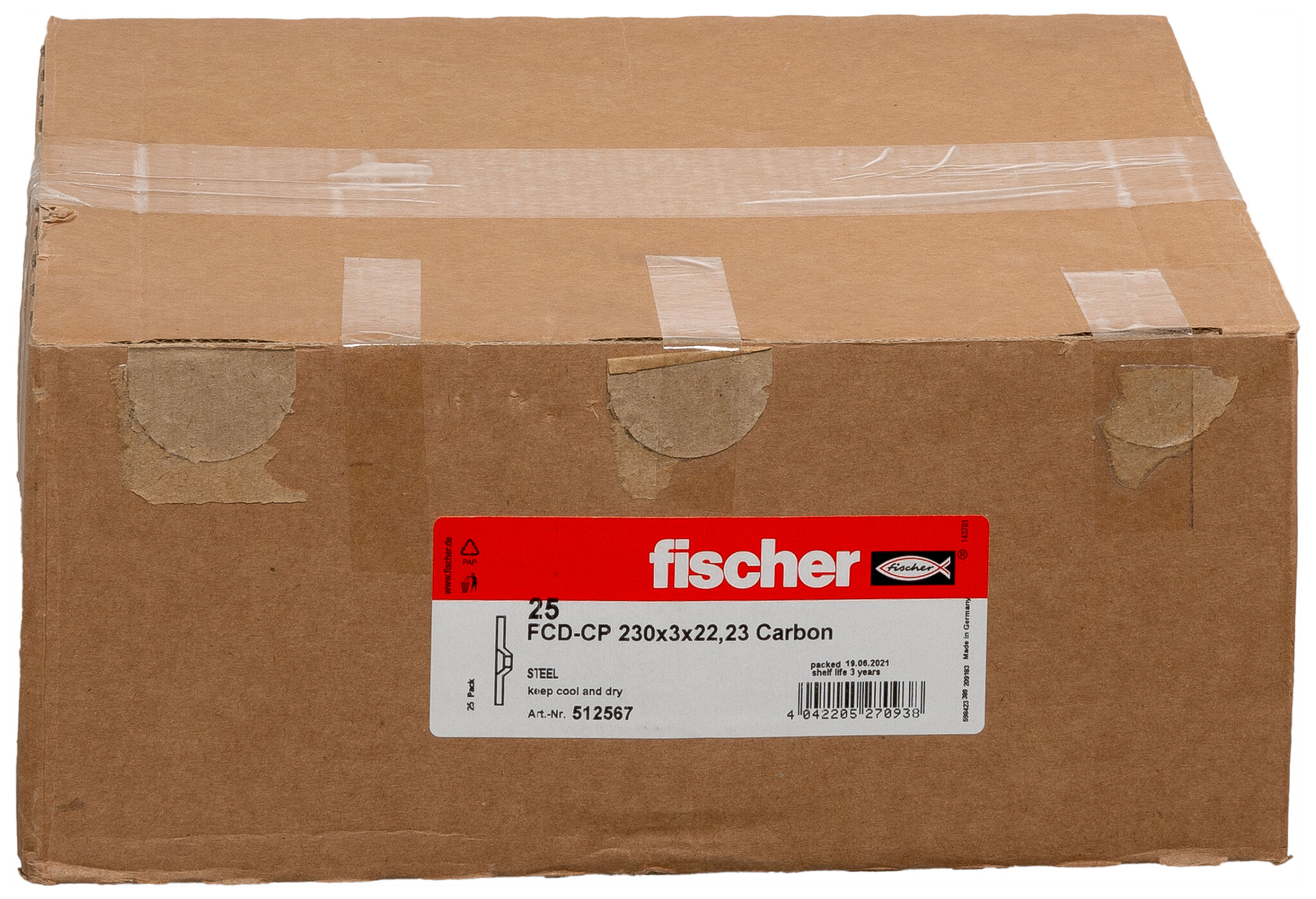Balení: "Řezný kotouč fischer FCD-CP 230x3x22,23 CARBON"