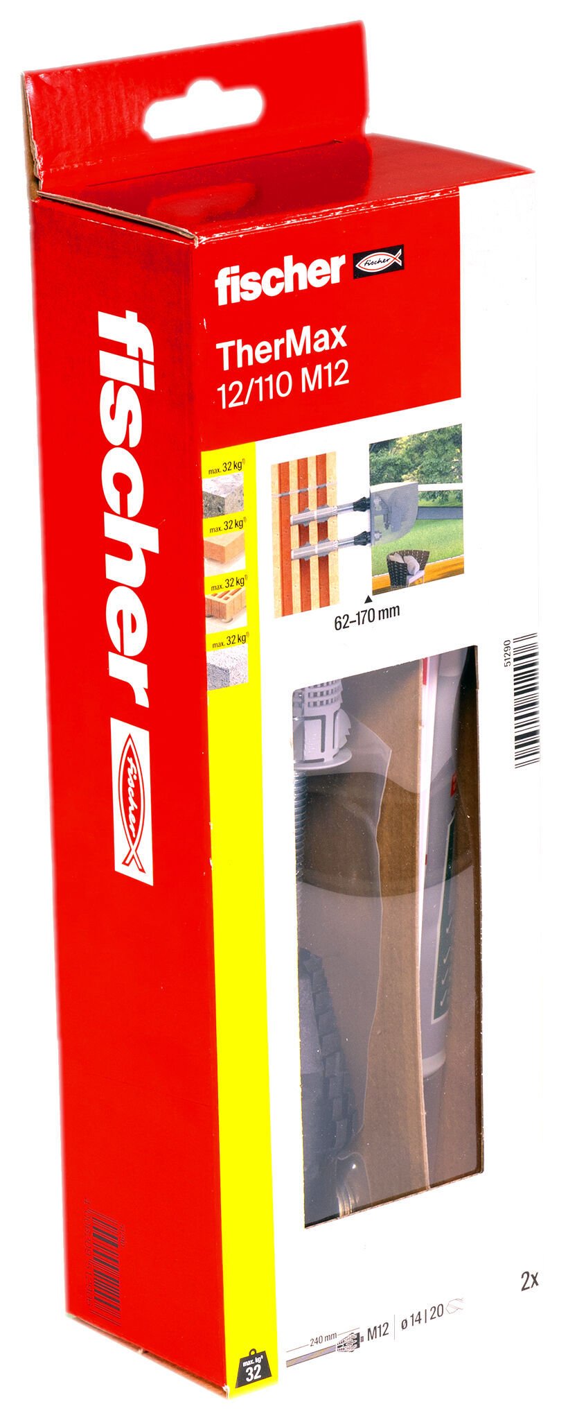 Packaging: "fischer stand-off installation TherMax 12/110 M12 gvz"