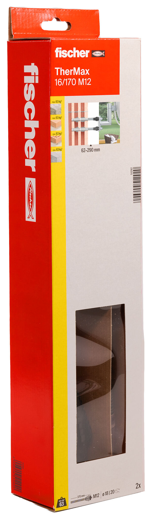 Packaging: "fischer systém pre dištančné montáže TherMax 16/170 M12 B"