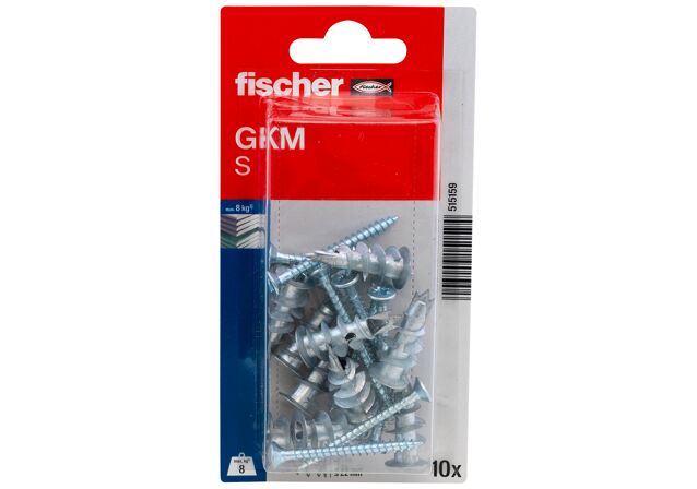Packaging: "fischer Gipsplateplugg Driva metal GKM K S"