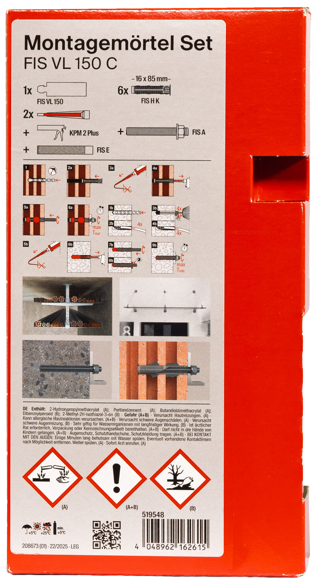 Packaging: "fischer Injection mortar 150 C SET"