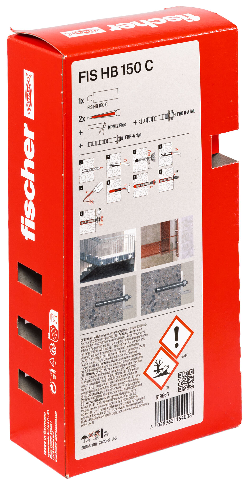 Product Picture: "fischer injection mortar FIS HB 150 C"
