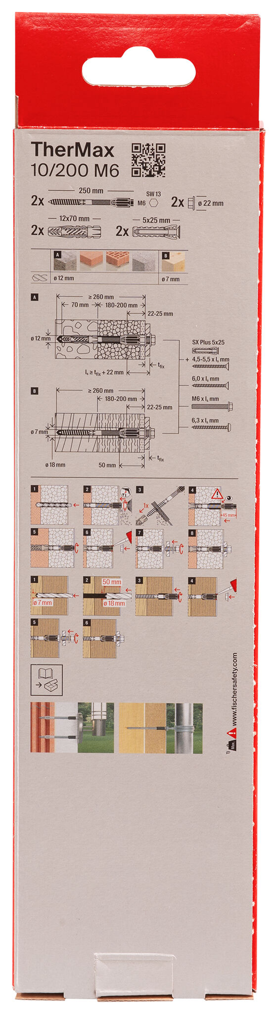 Packaging: "fischer stand-off installation TherMax 10/200 M 6 (2)"