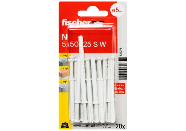 Packaging: "N 5 x 50 W K NV"