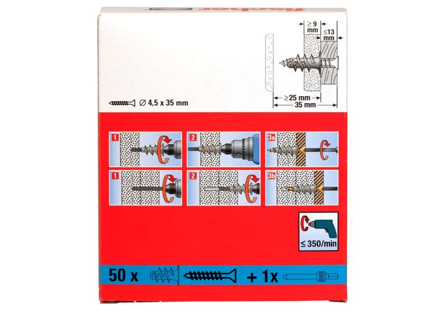 Packaging: "Mocowanie do płyt gipsowo-kartonowych GKS"